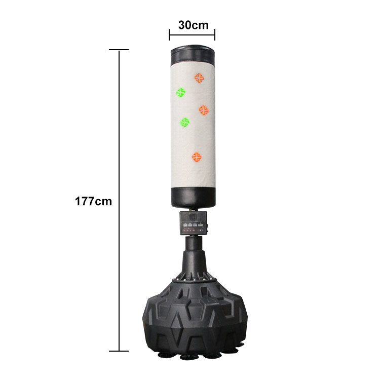 DA TU MEJOR TIRO ¡Este compañero de boxeo seguro que puede recibir un golpe!La base ponderada se puede llenar con arena o agua para que cuando lo derribes, vuelva a subir.Medidas totalmente inflado: 177cm