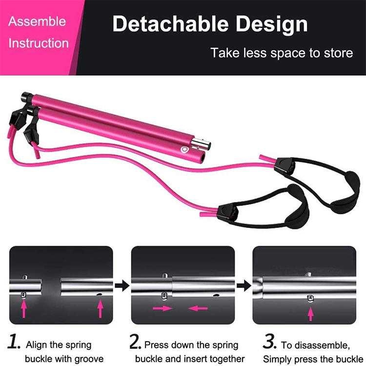 Magníficamente diseñado con 2 bandas de resistencia natural, ensamblaje de 2 secciones Diseño extraíble para cualquier nivel de condición física con un entrenamiento de cuerpo completo todo en uno. 